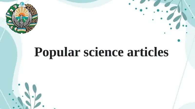 Popular science articles
