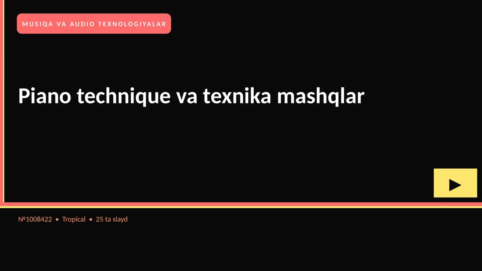 Piano technique va texnika mashqlar