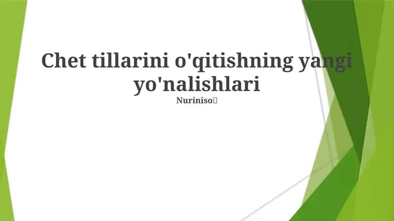 Yangi pedagogik yondashuvlar