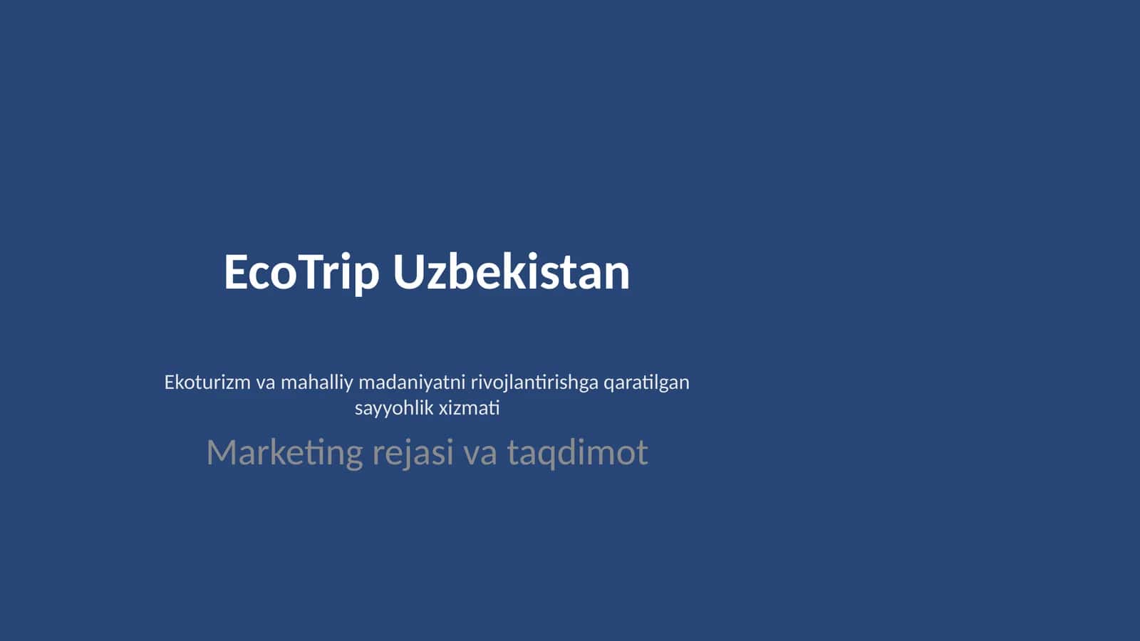 EcoTrip Uzbekistan