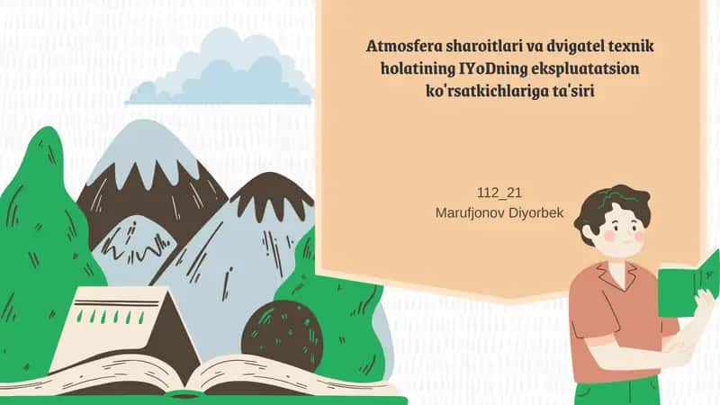 Atmosfera sharoitlari va dvigatel texnik holatining IYoDning ekspluatatsion ko'rsatkichlariga ta'siri