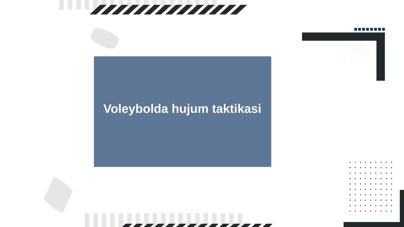 Voleybolda hujum taktikasi