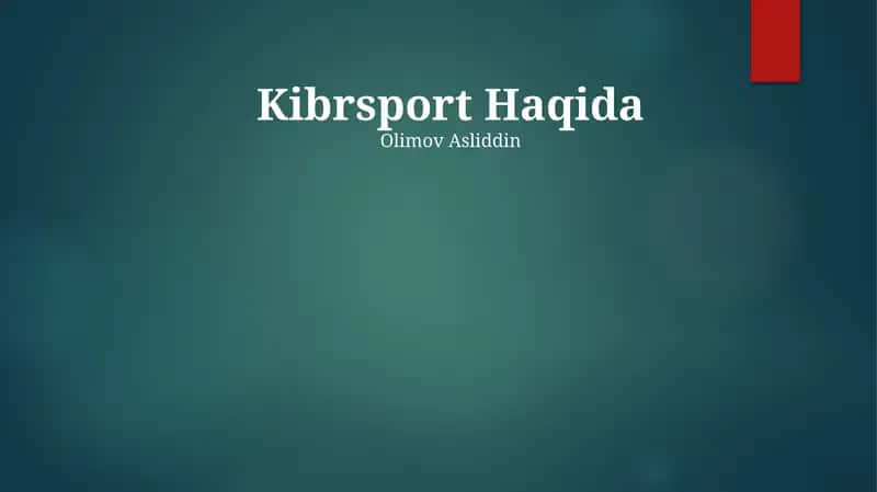 Kibrsport Haqida