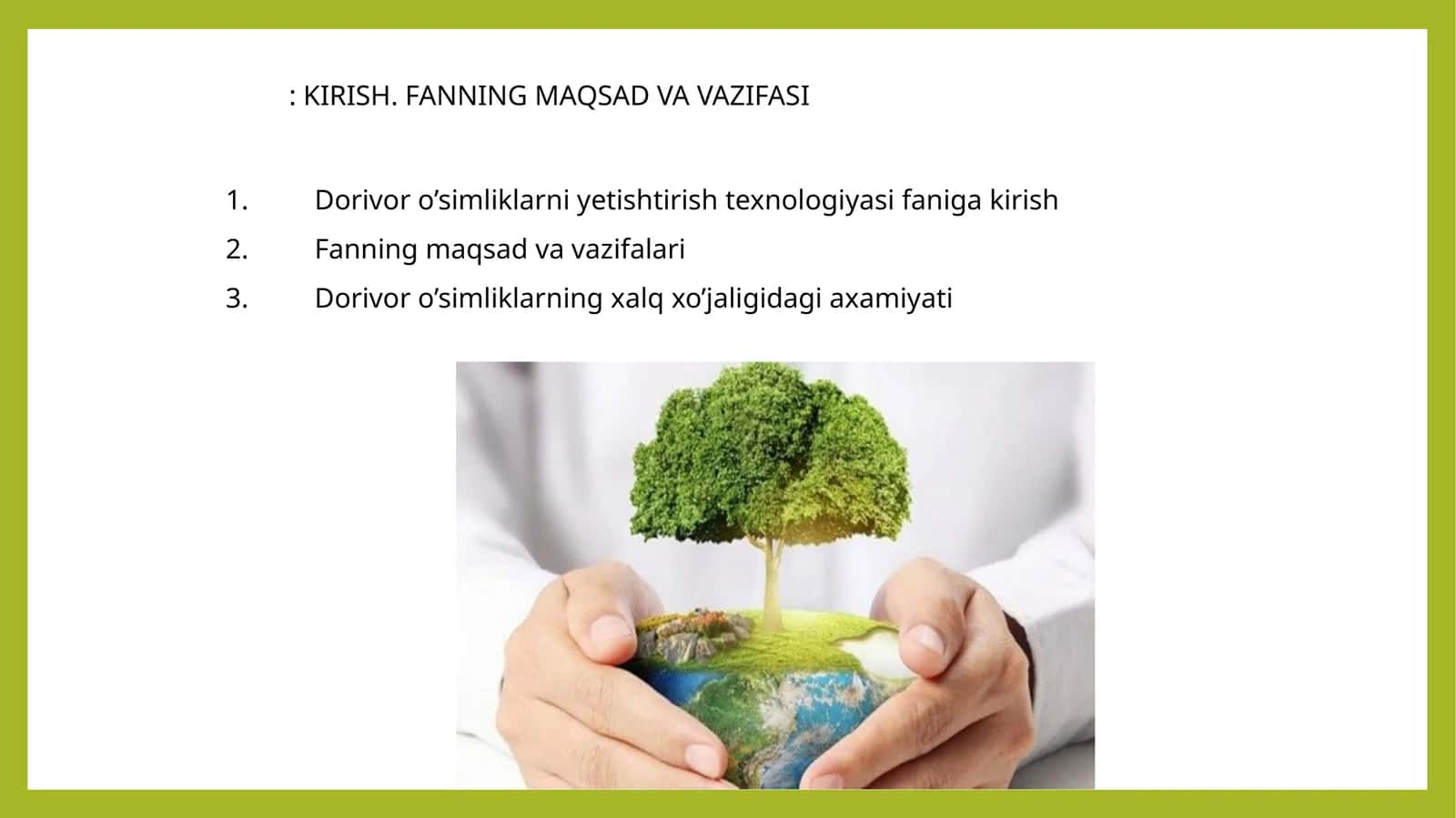 Fanning Maqsad va Vazifasi