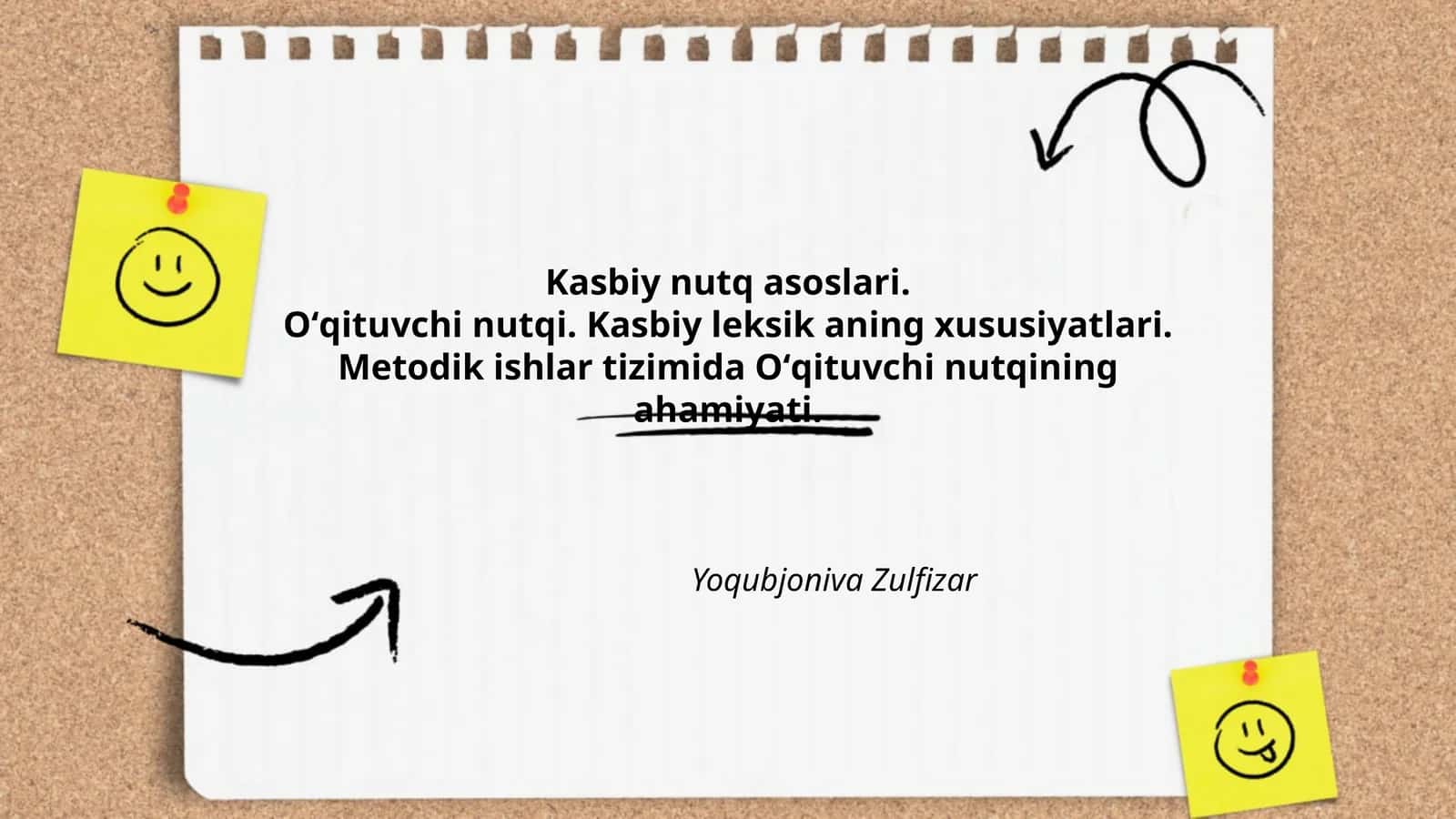 Kasbiy nutq asoslari va uning mohiyati