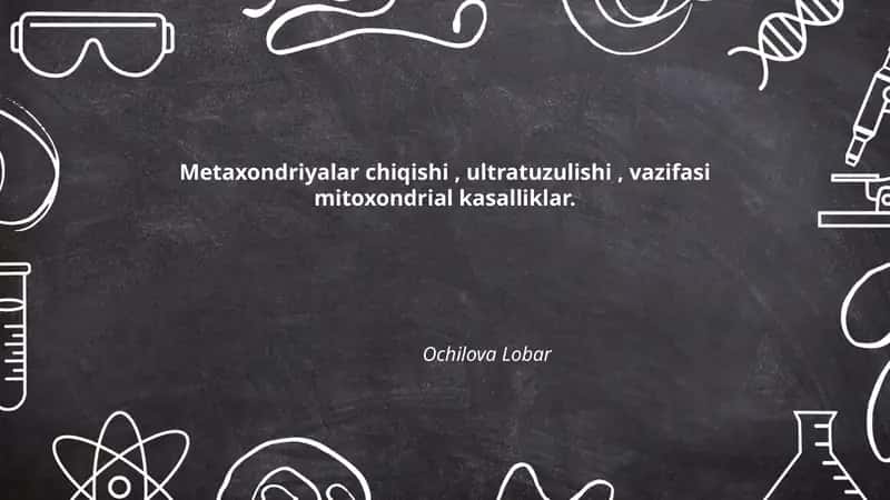 Mitoxondriyalar chiqishi