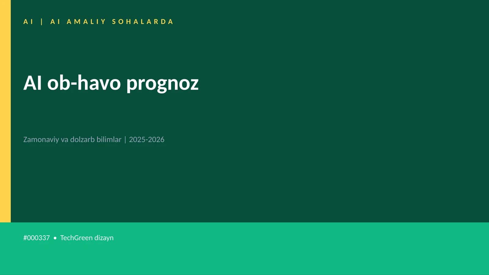 AI ob-havo prognoz