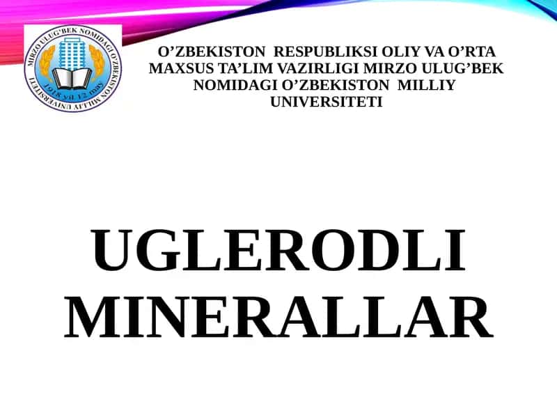 UGLERODLI MINERALLAR