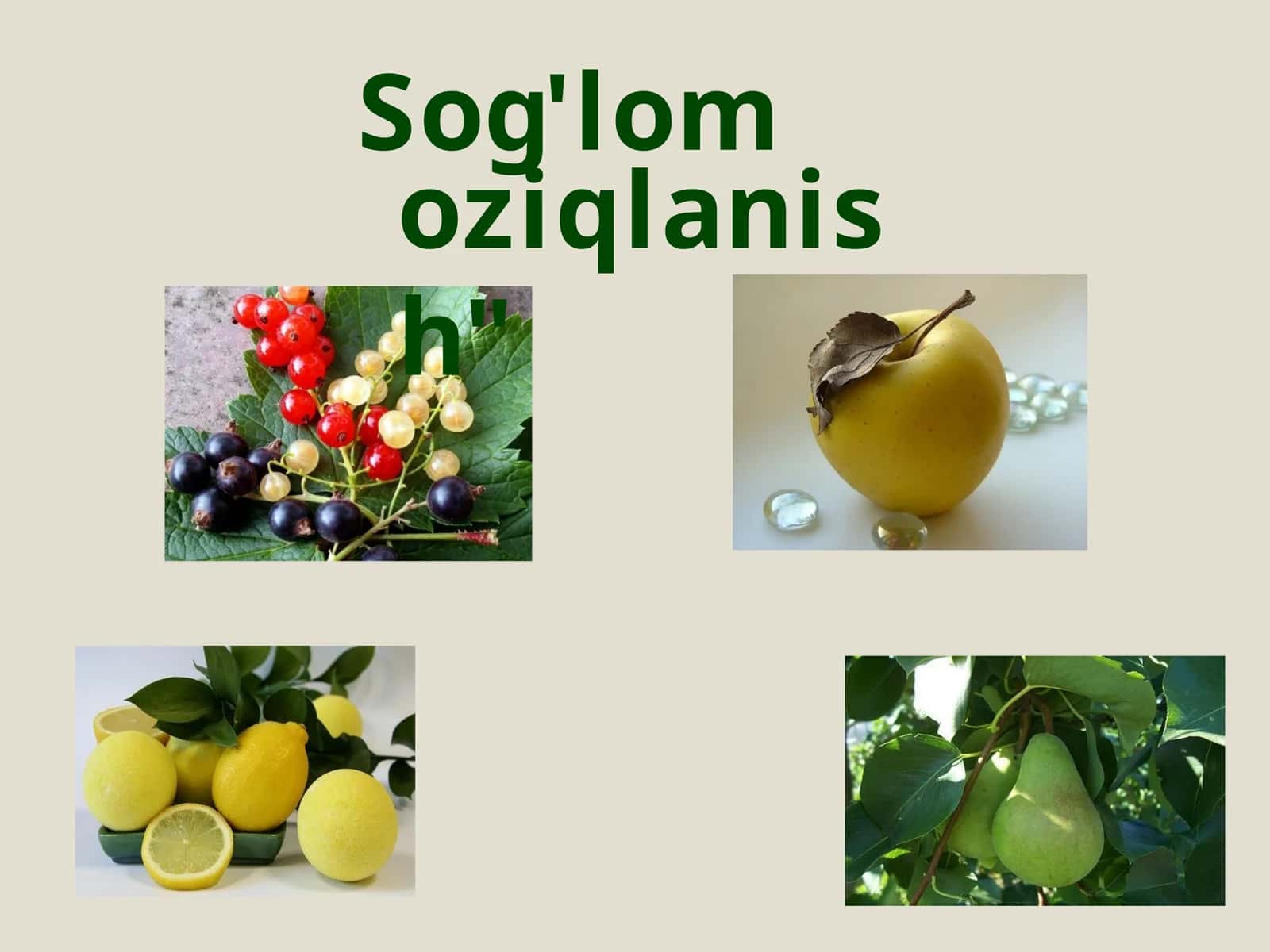 Sog'lom oziqlanish