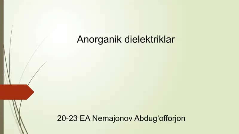 Anorganik dielektriklar