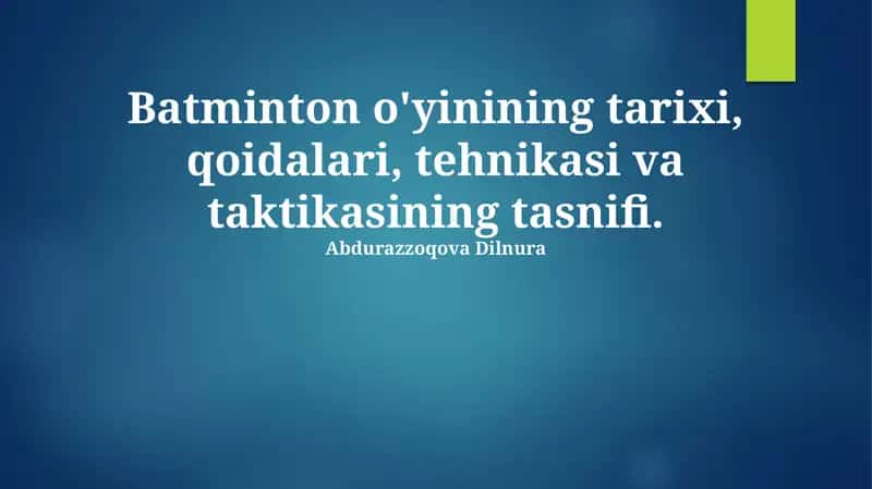 Badminton musobaqalari