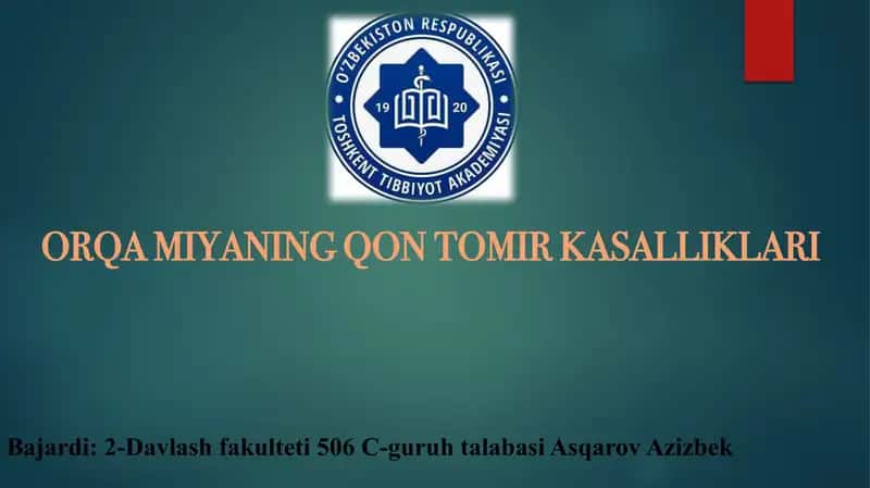 Orqa miyaning qon tomir kasalliklari