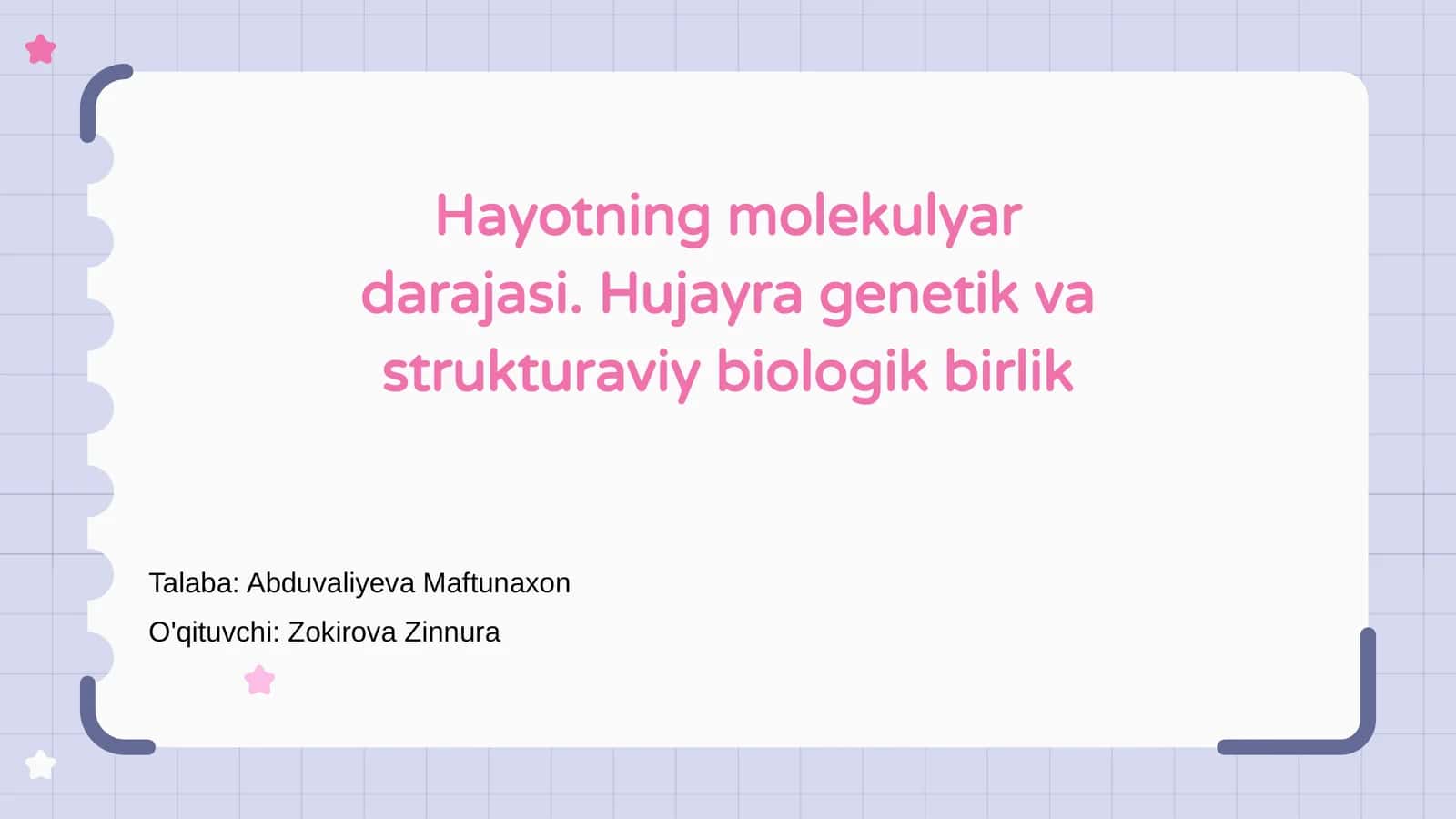 Hayotning molekulyar darajasi