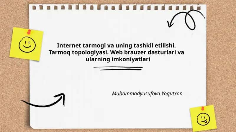 Internet tarmogi va uning tashkil etilishi