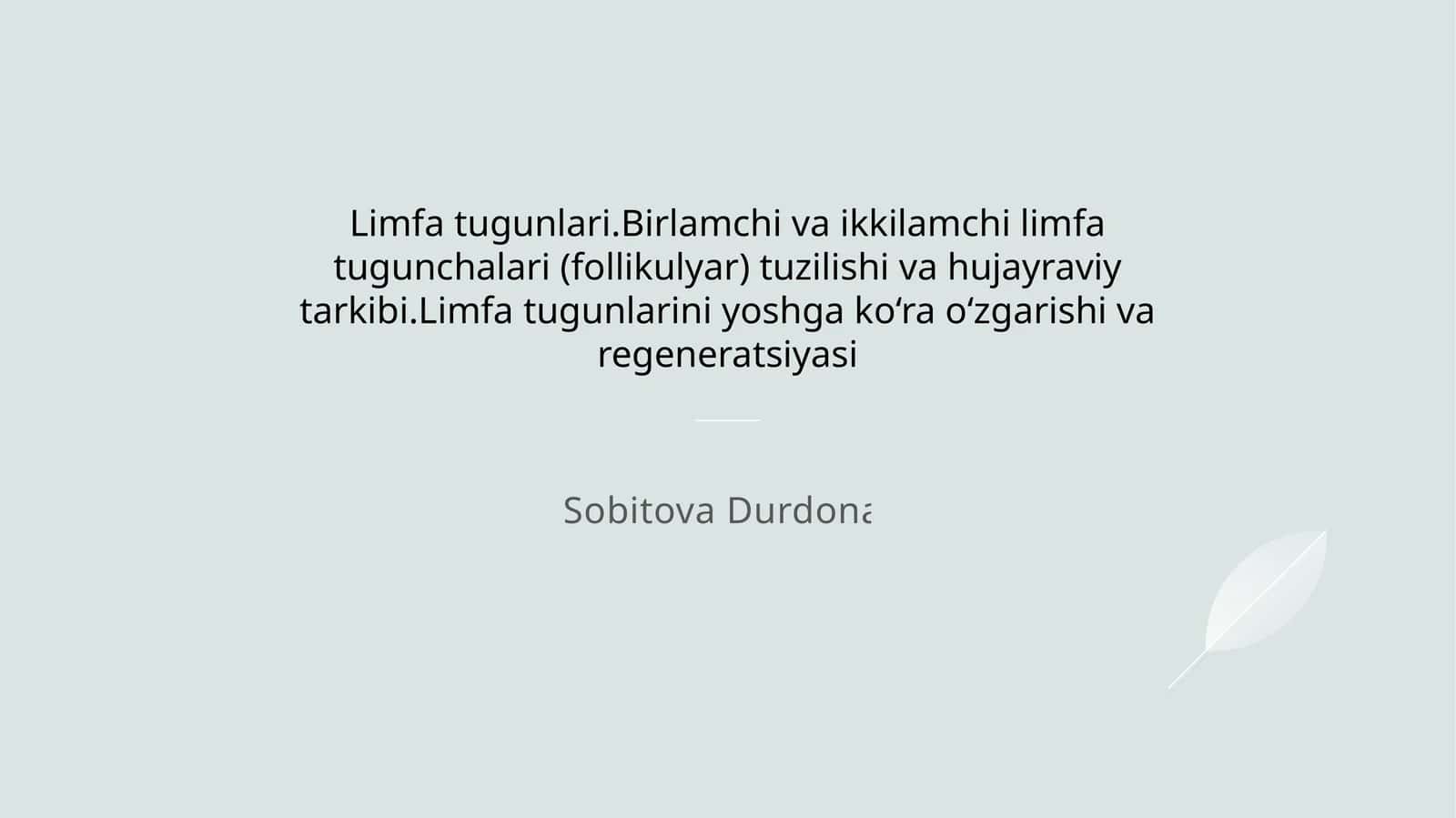 Limfa tugunlari