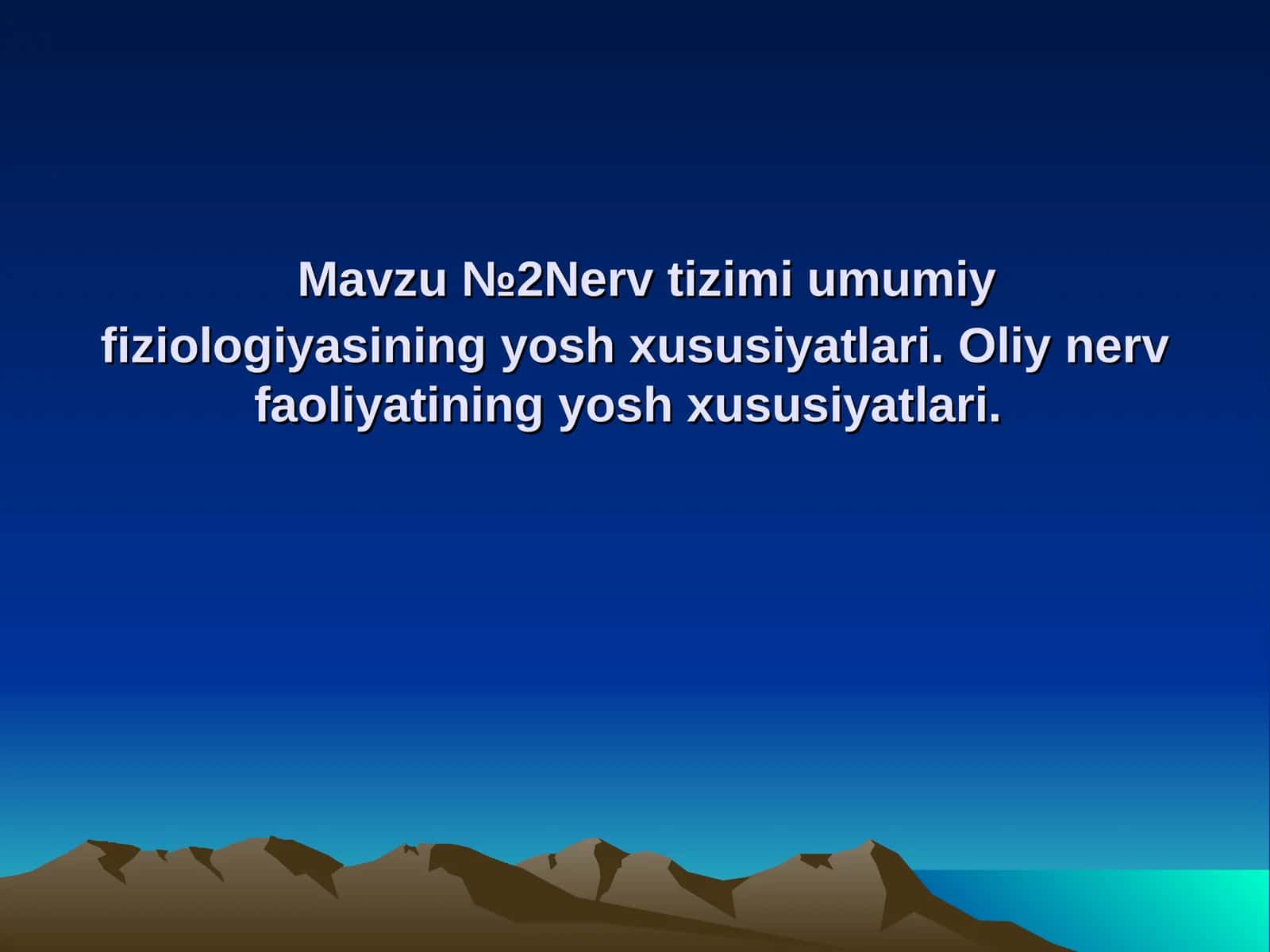 Nerv tizimi anatomiyasi