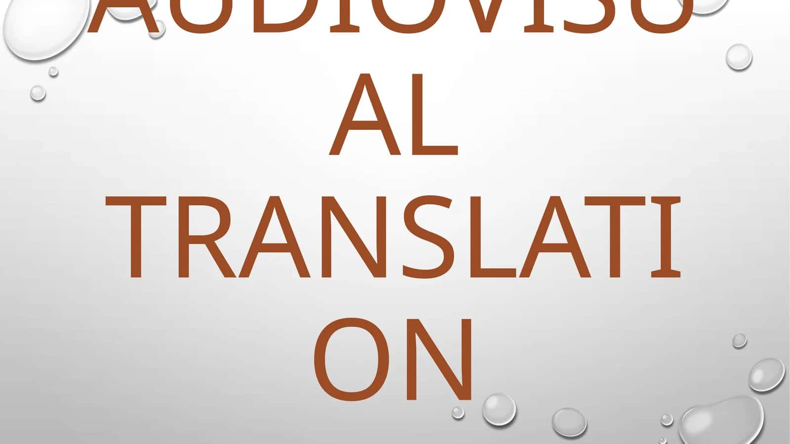 Audiovisual translation
