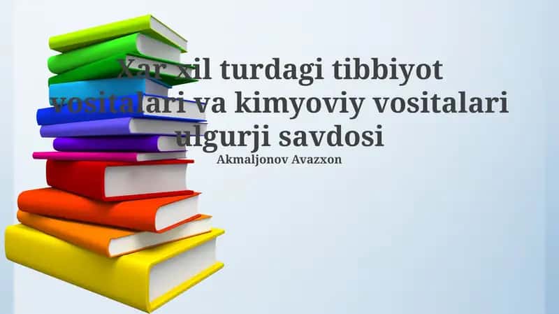Xar xil turdagi tibbiyot vositalari va kimyoviy vositalari ulgurji savdosi