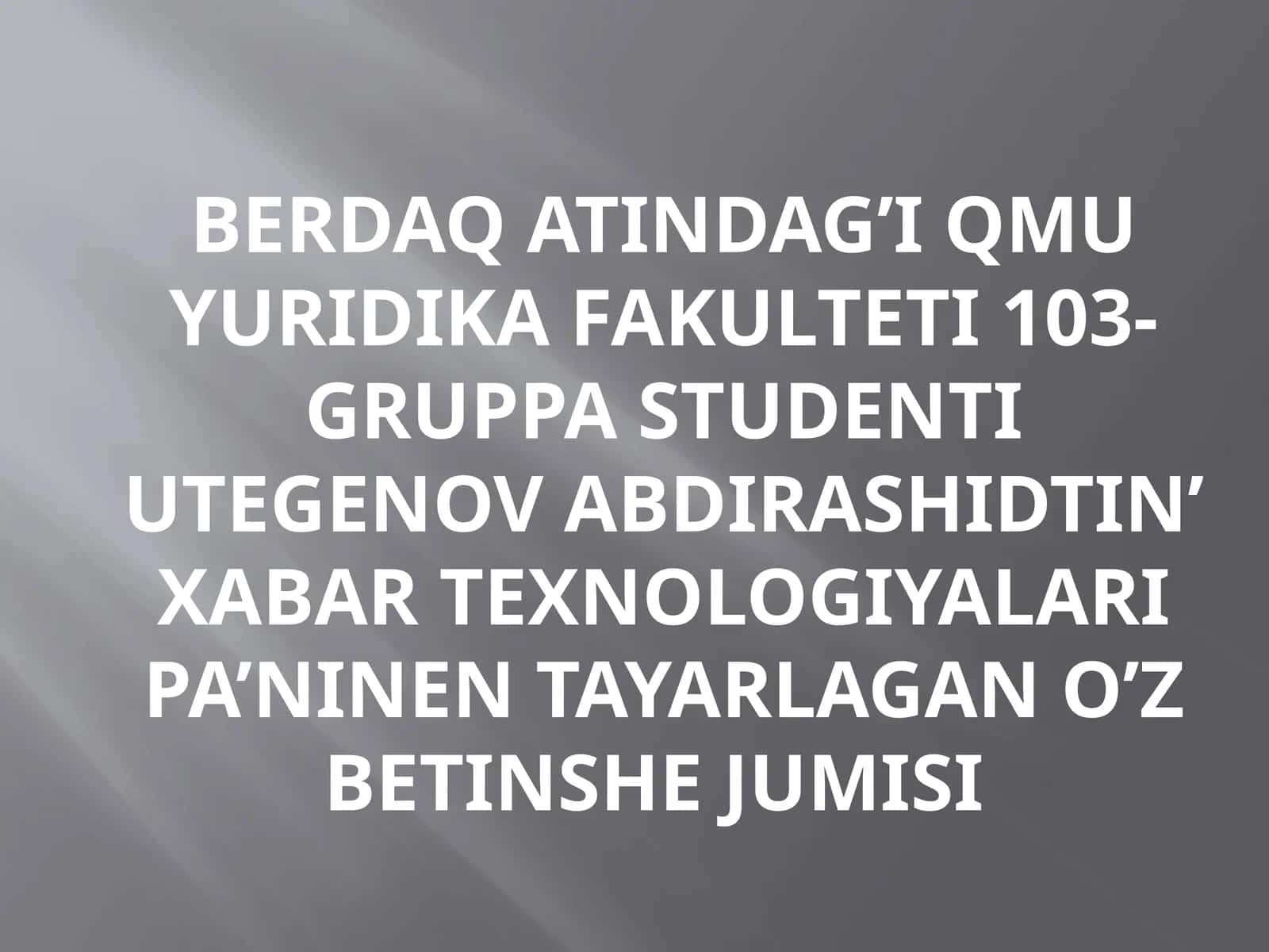 Xabar texnologiyalari