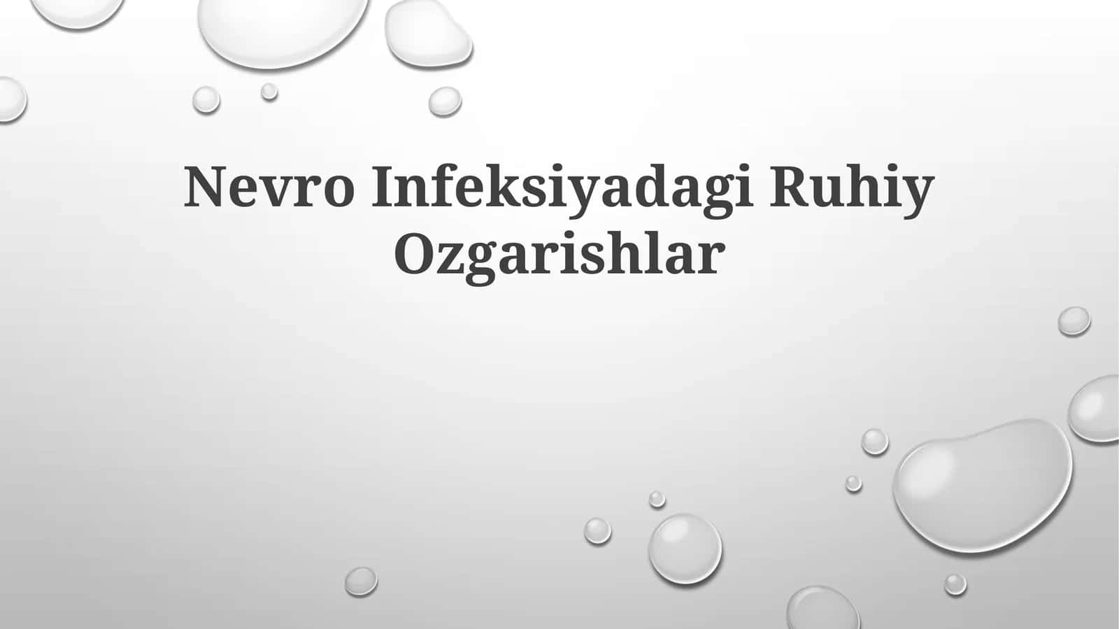 Nevro Infeksiyadagi Ruhiy Ozgarishlar