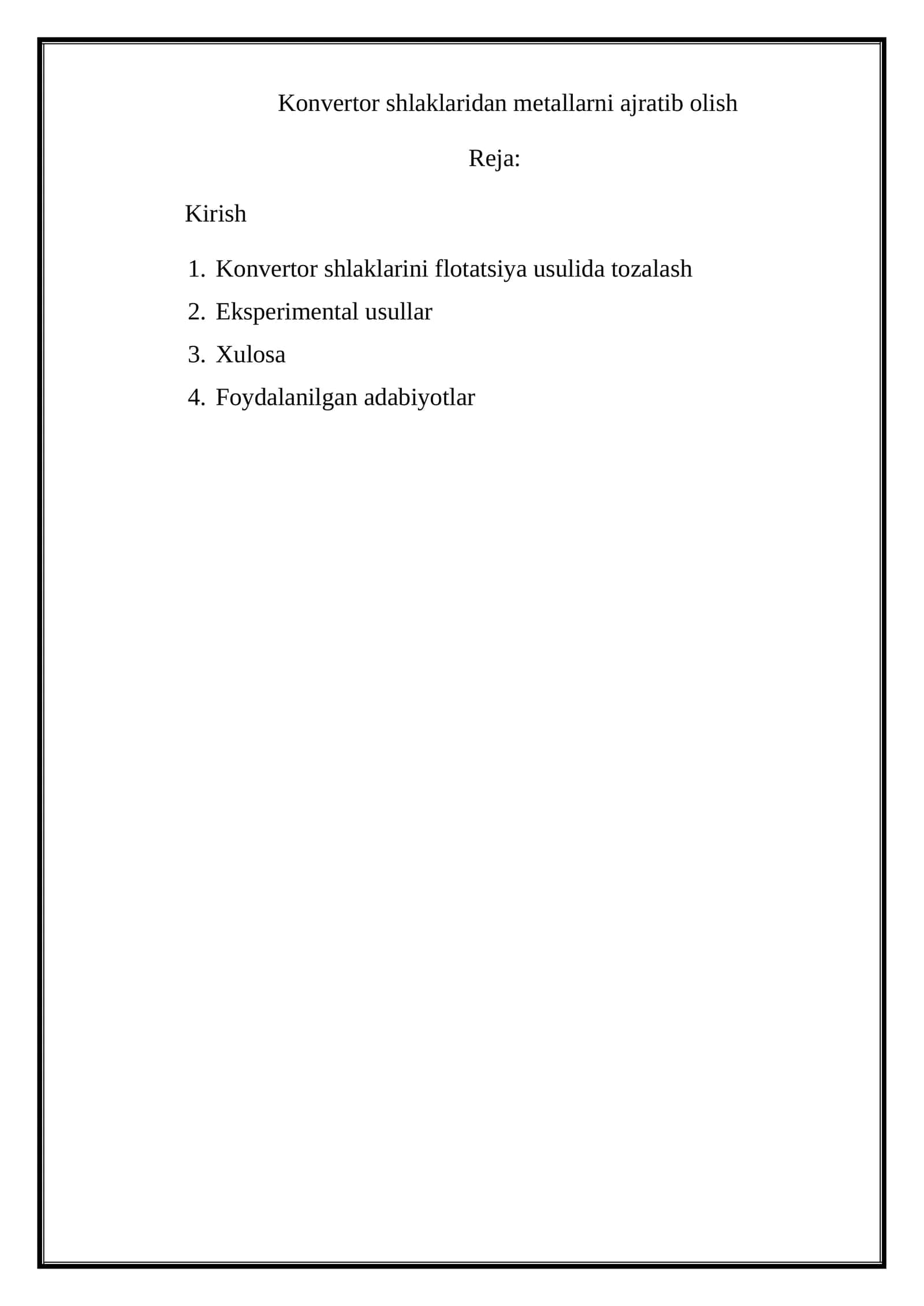 Konvertor shlaklaridan metallarni ajratib olish