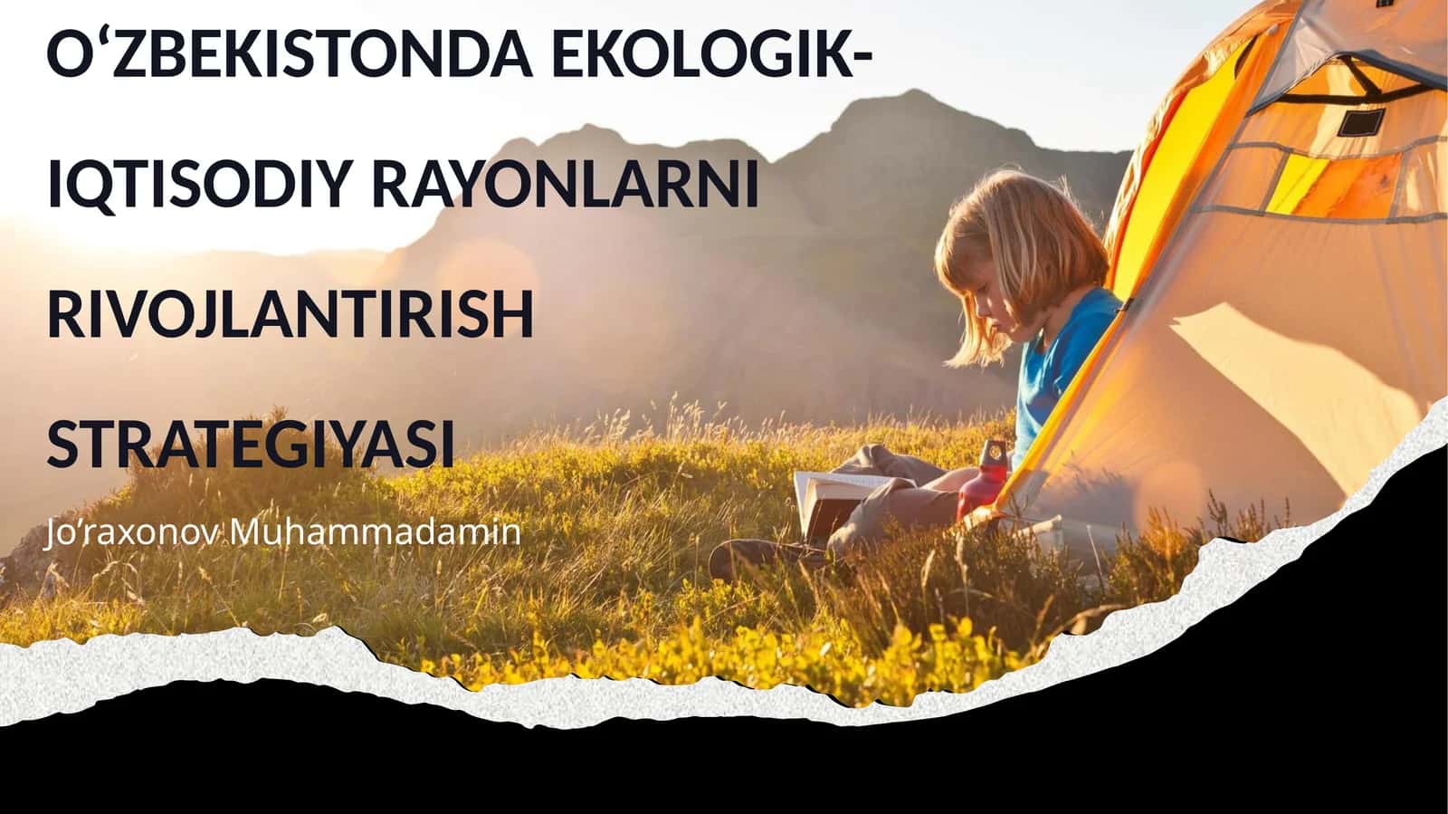O‘ZBEKISTONDA EKOLOGIK-IQTISODIY RAYONLARNI RIVOJLANTIRISH STRATEGIYASI