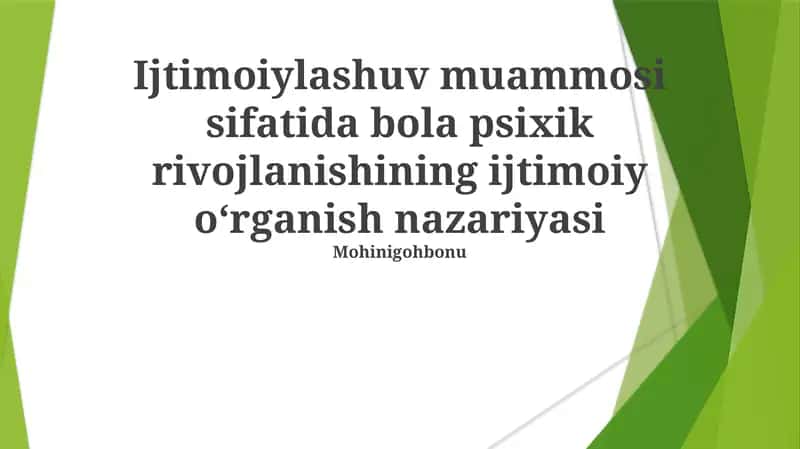 Ijtimoiy o'rganish nazariyasi bolalarni kuzatish va taqlid qilish