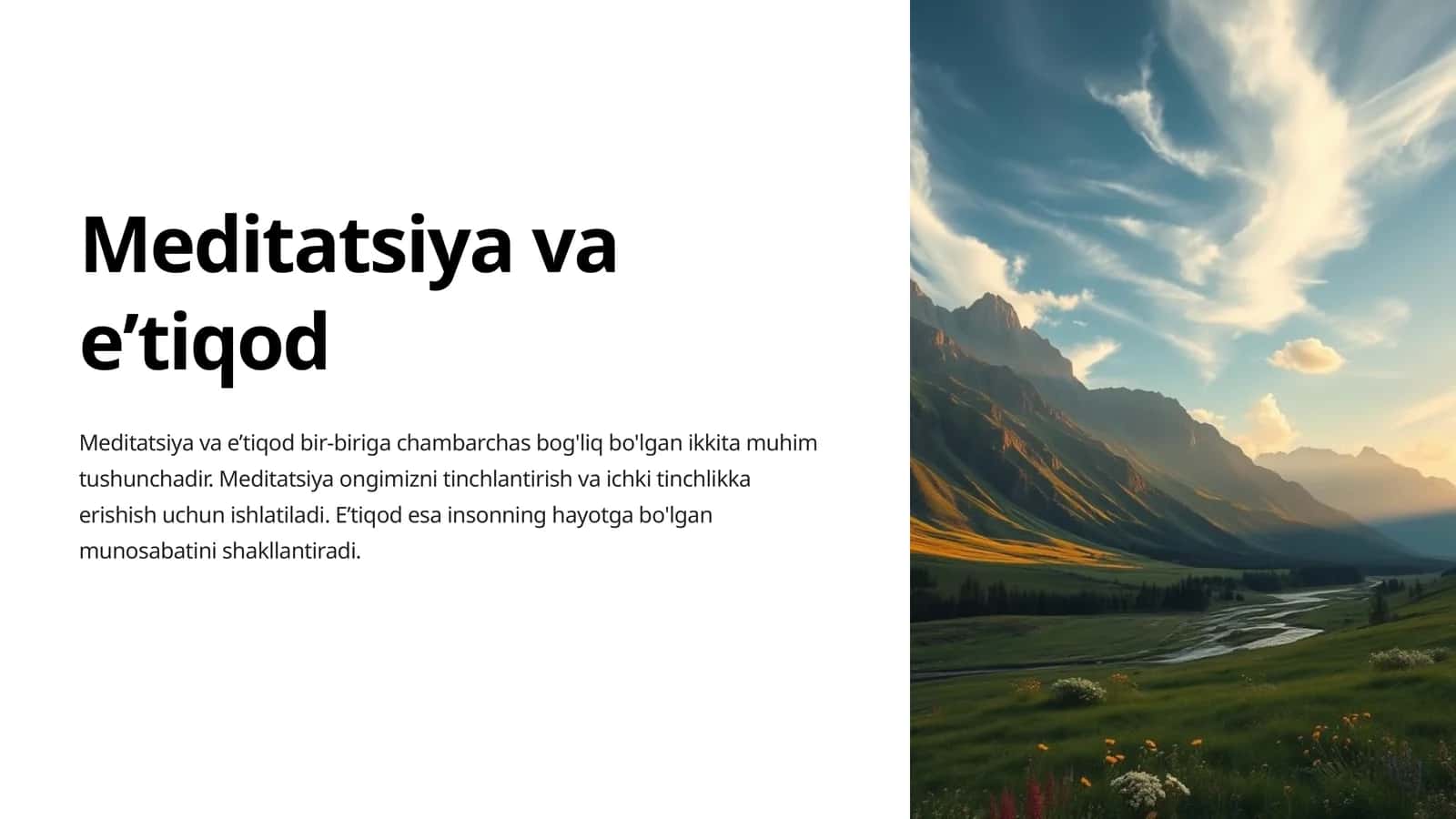 Meditatsiya va eʼtiqod