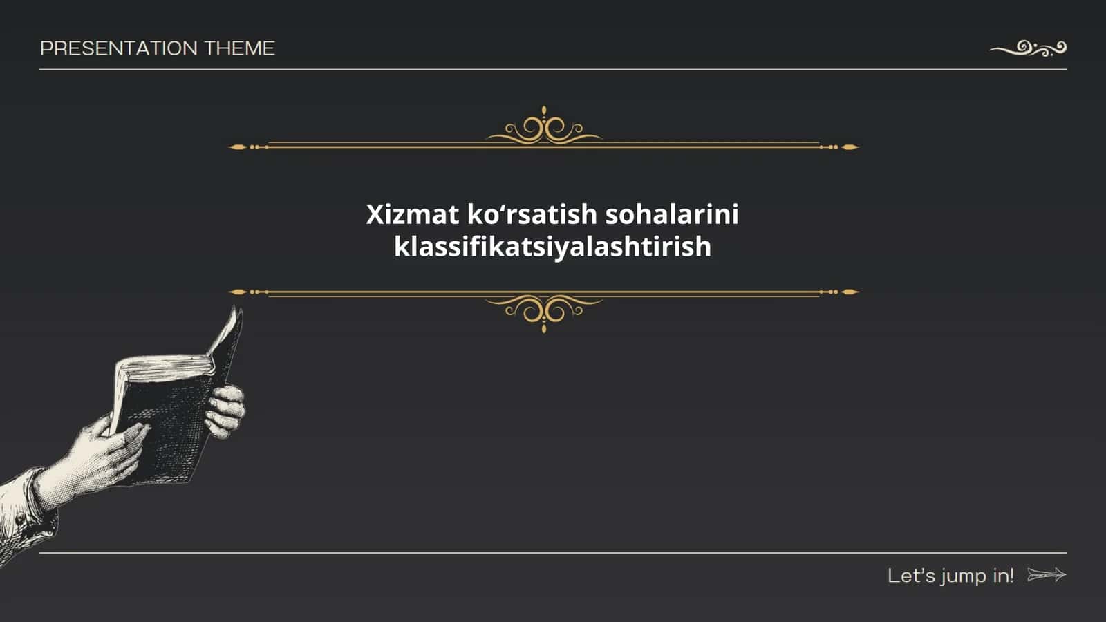 Xizmat koʻrsatish sohalarini klassifikatsiyalashtirish