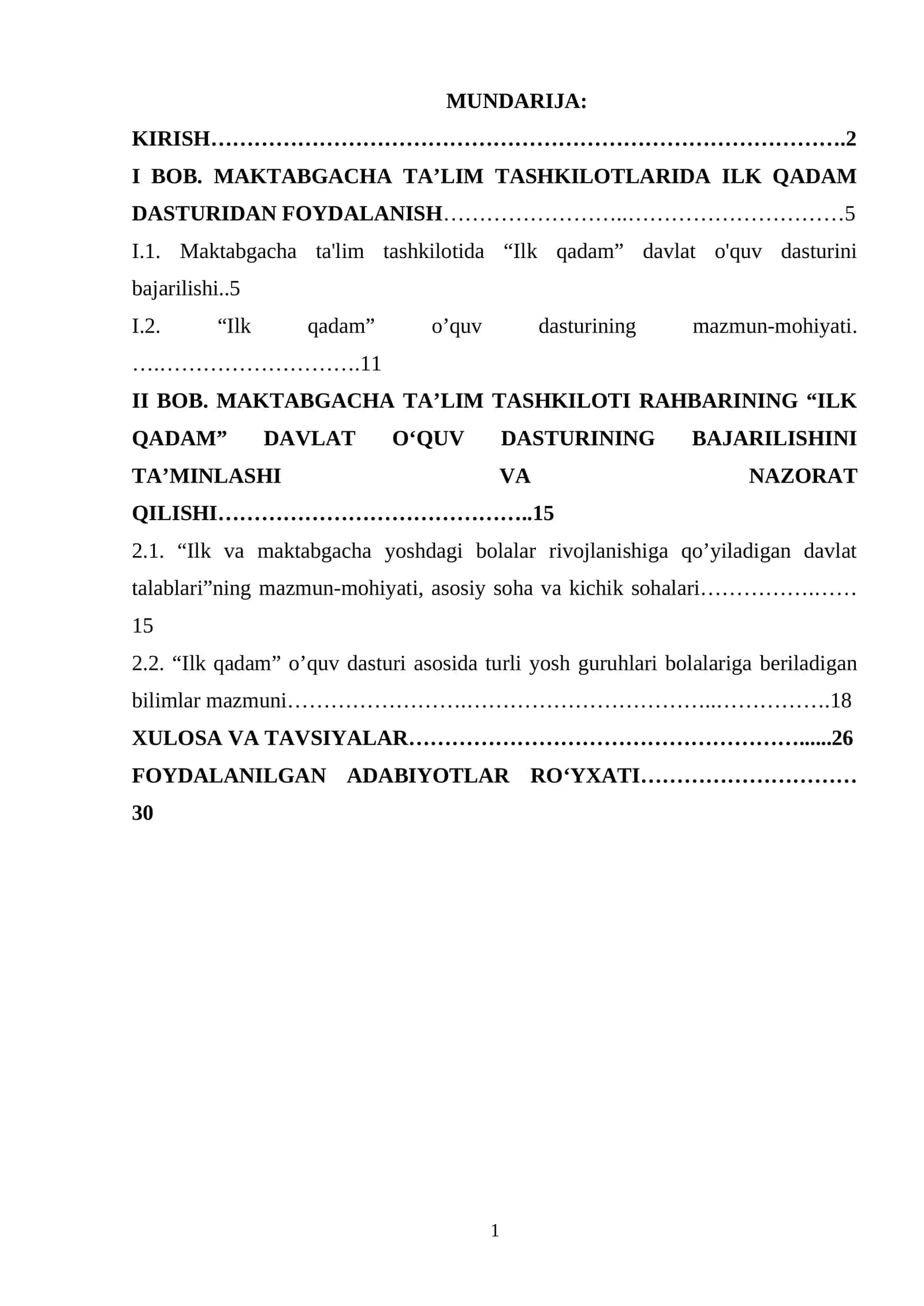 Zamonaviy maktabgacha ta’lim