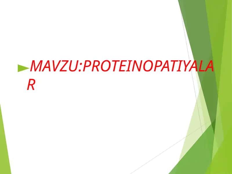 PROTEINOPATIYALAR