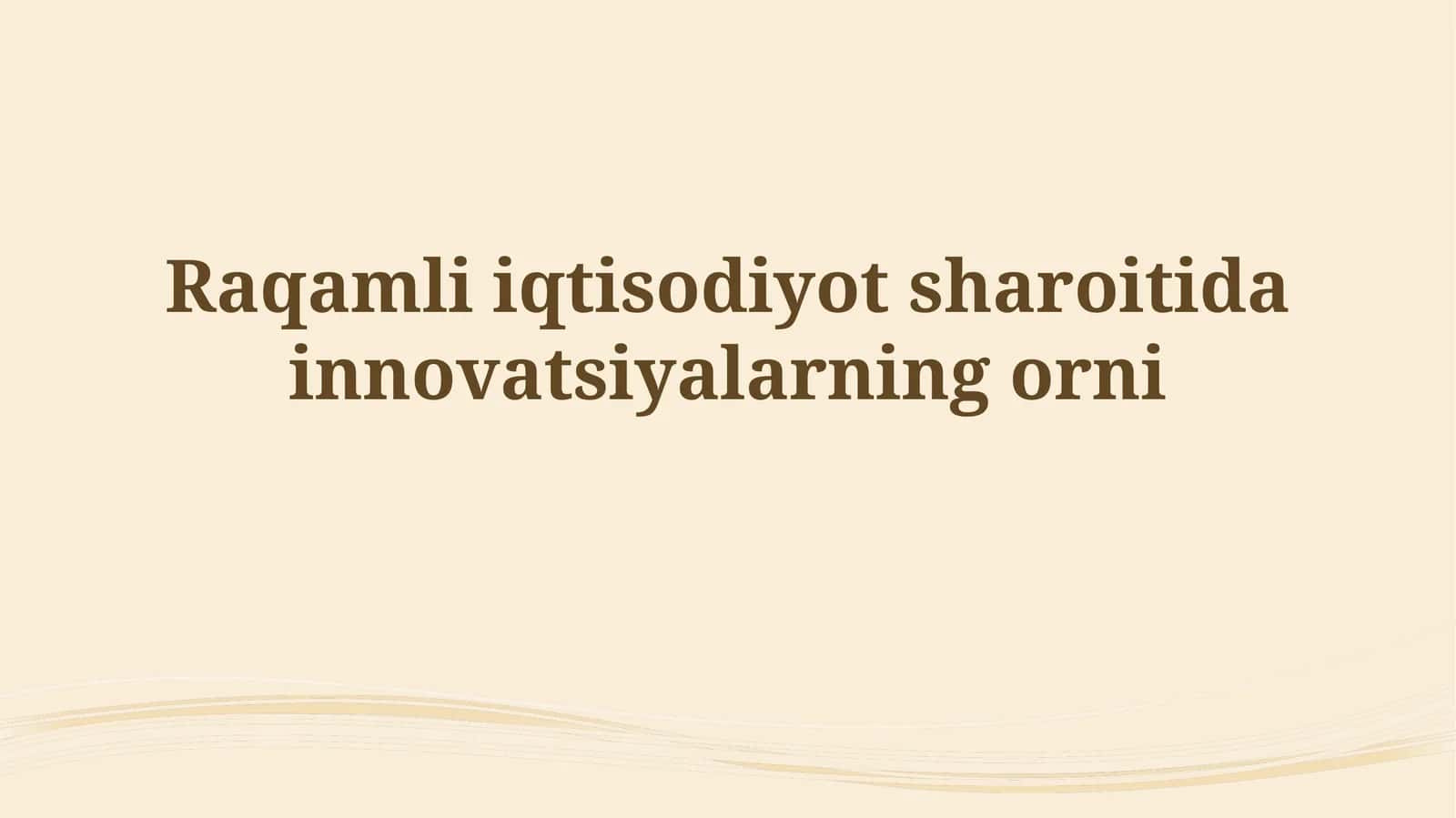 Raqamli iqtisodiyotning ta'rifi va asosiy xususiyatlari