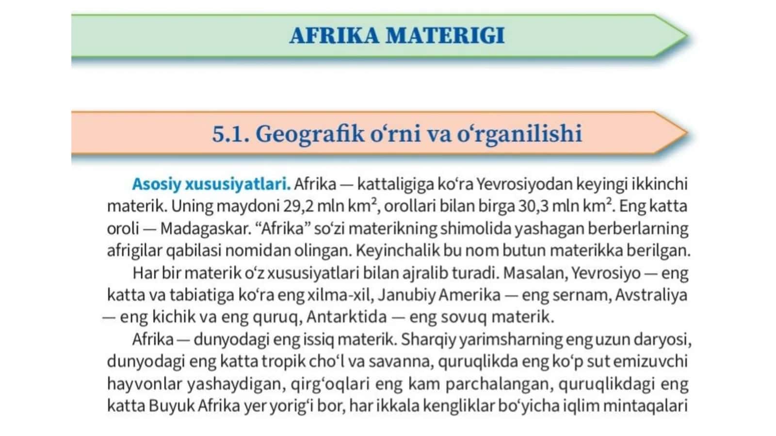 Afrika materigi