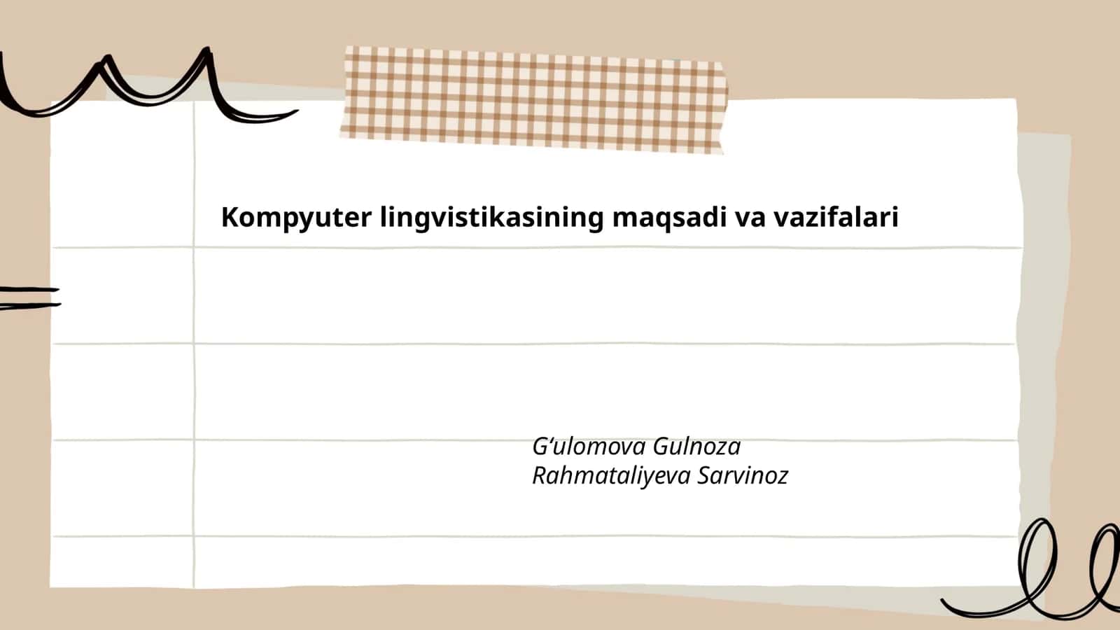 Kompyuter lingvistikasining maqsadi va vazifalari