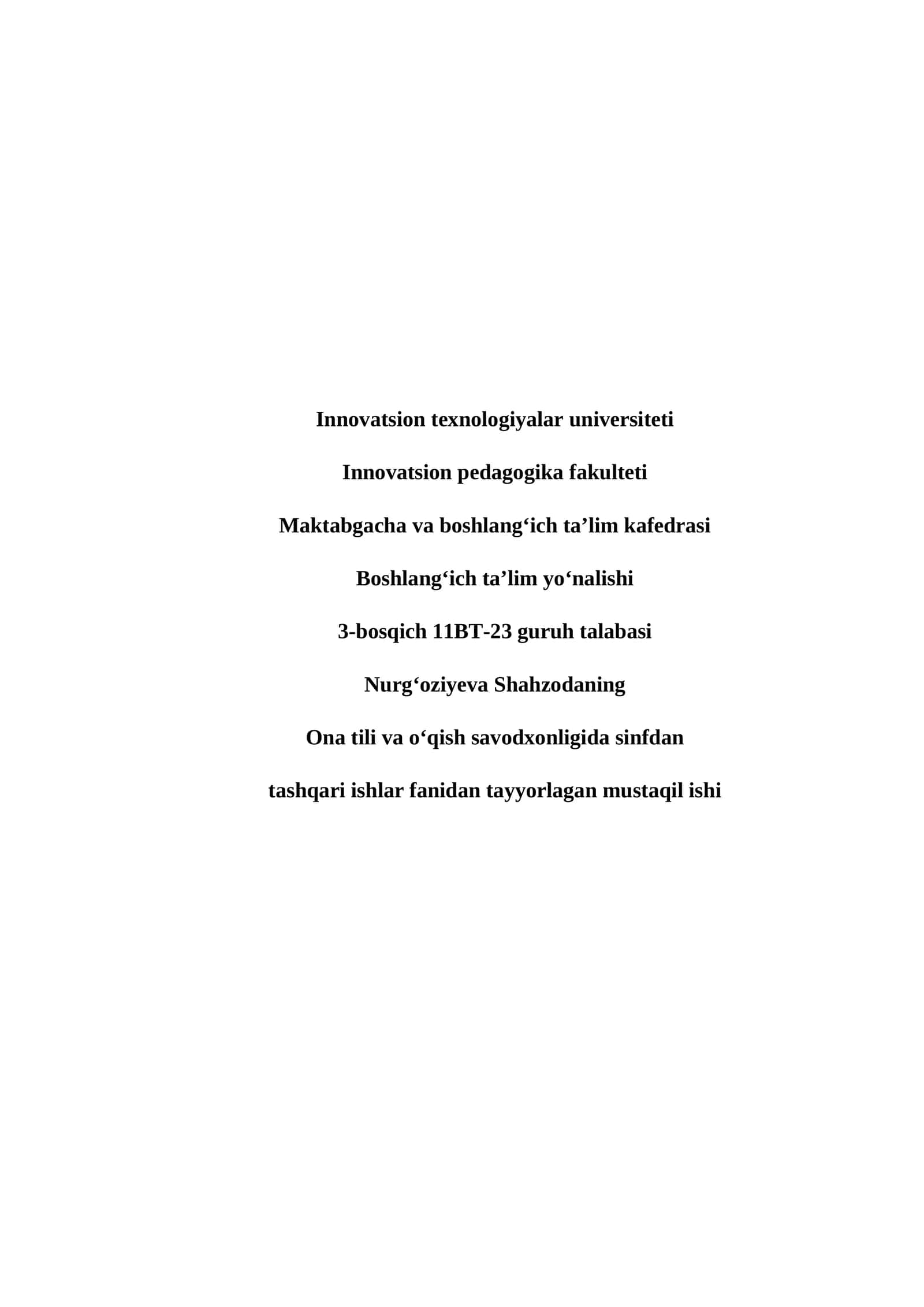 2-sinfda bellashuvlarning mazmuni va ularni tashkil etish usullariga topshiriqlar tizimini ishlab chiqish