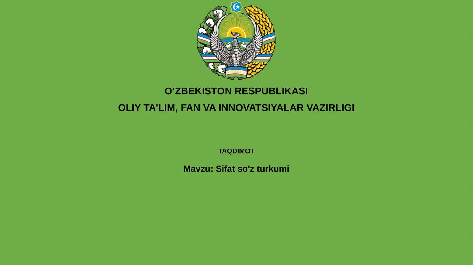 Sifatso'zturkumi