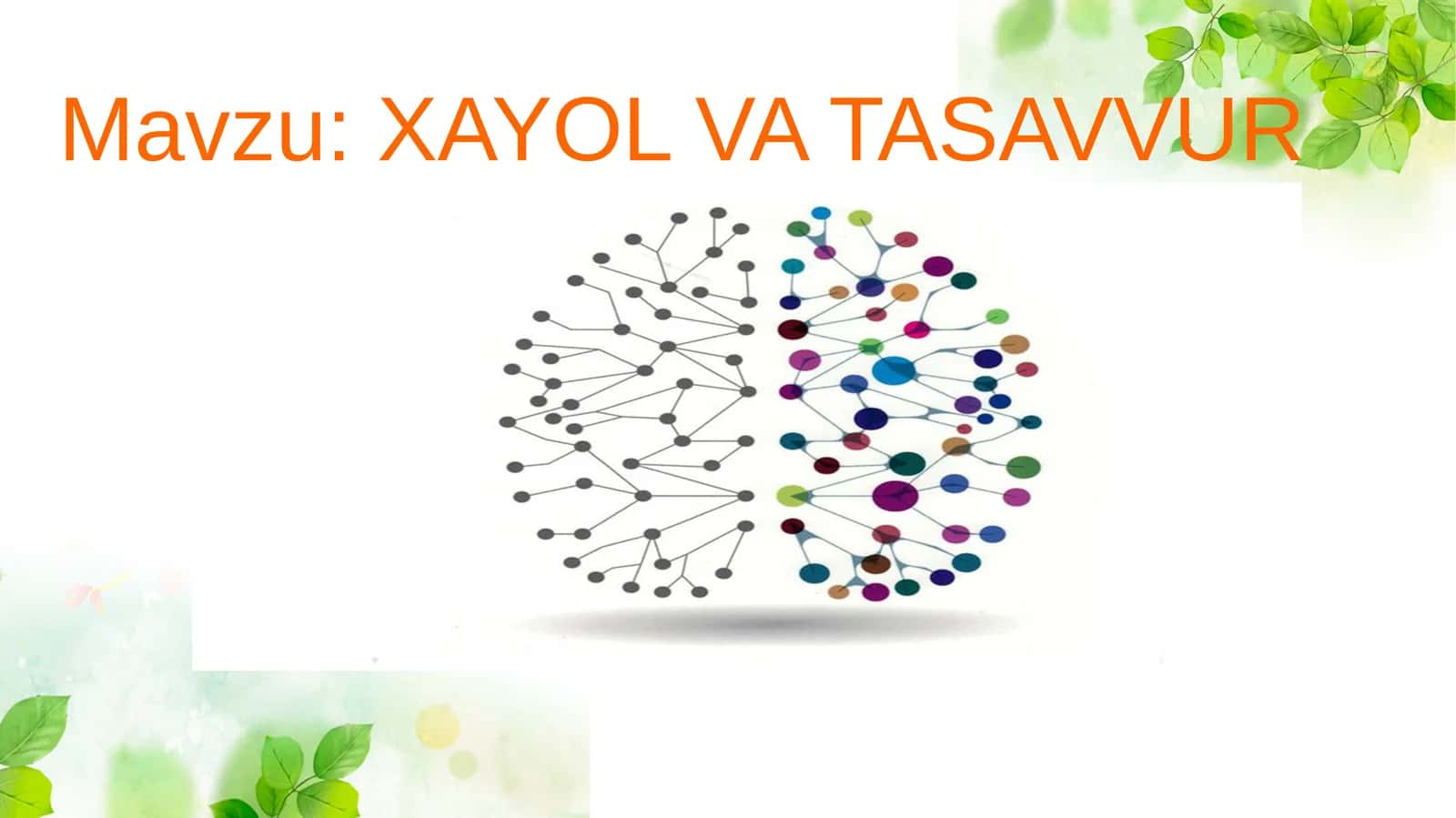 XAYOL VA TASAVVUR