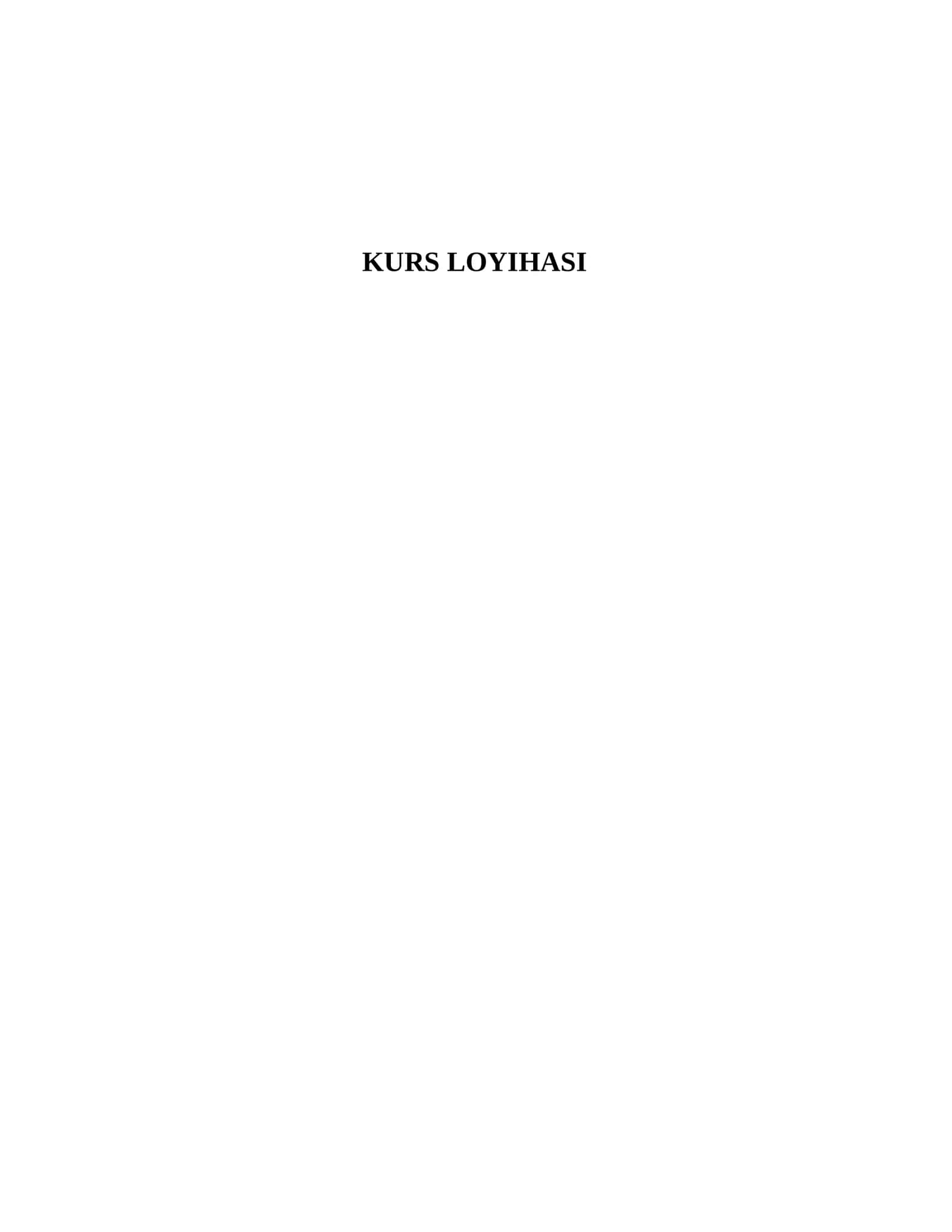 kurs loyha