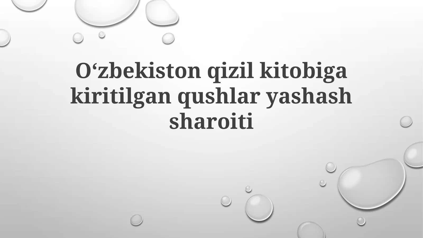 Oʻzbekiston Qizil kitobiga kiritilgan qushlar: Umumiy tavsif va tarqalishi