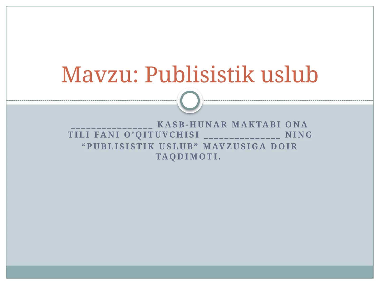 PUBLISISTIK USLUB