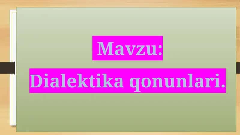 Dialektika qonunlari