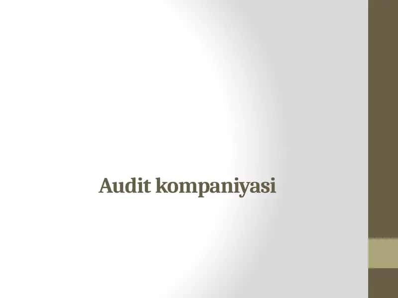 Auditning paydo bo'lishi va rivojlanishi