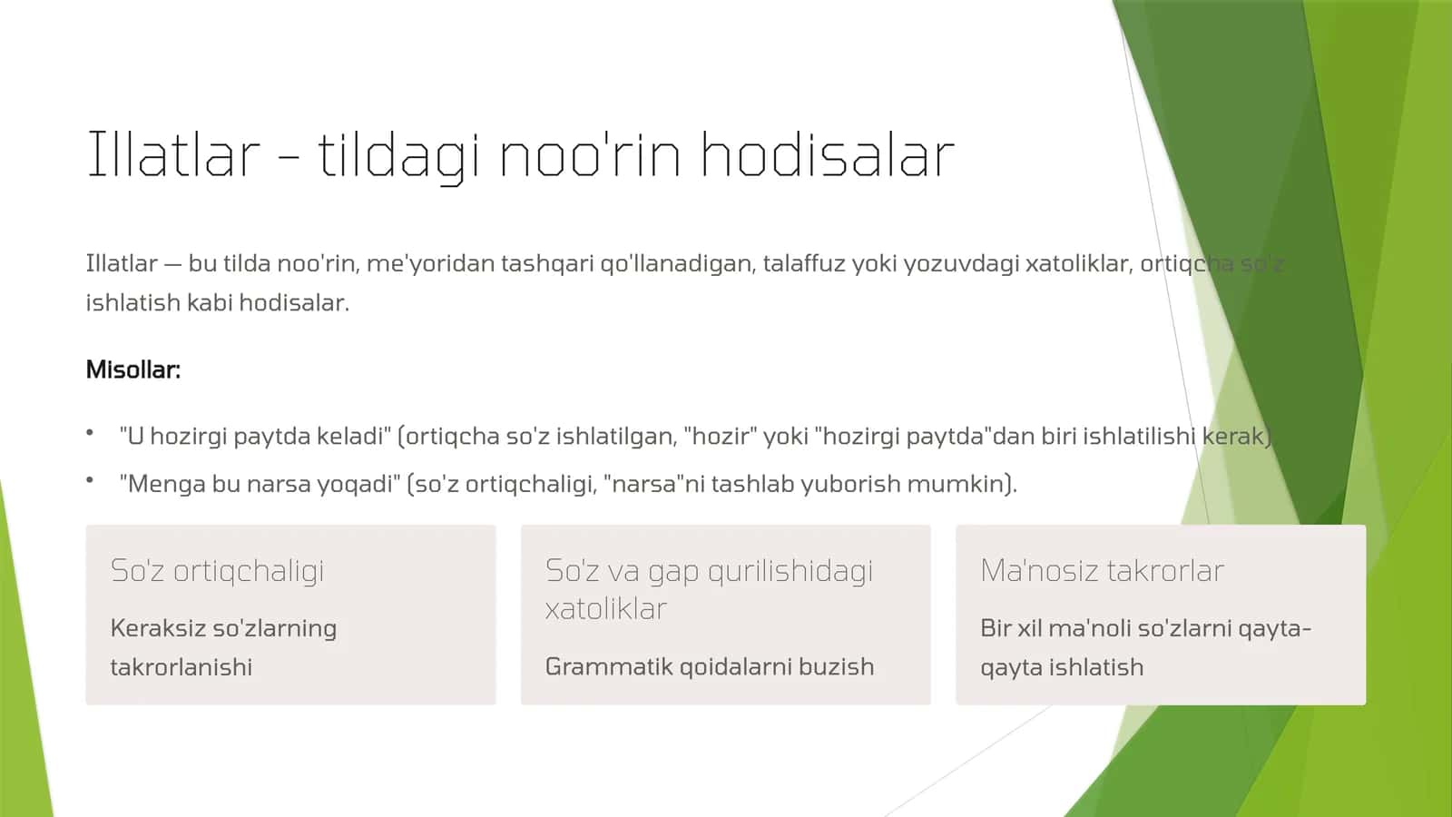 Eskirgan so'zlar