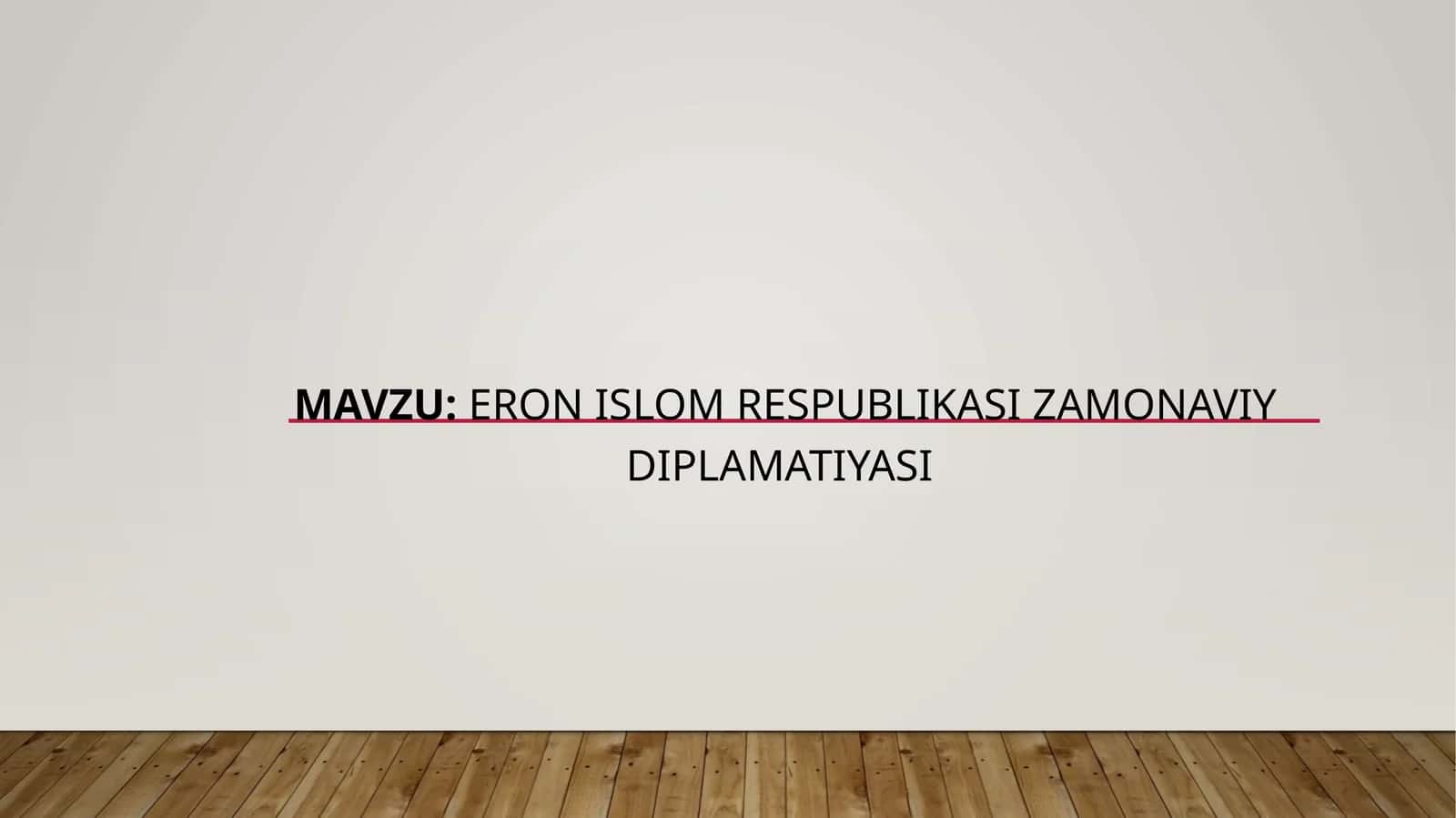Eron Islom Respublikasining amaliy diplomatiyasi