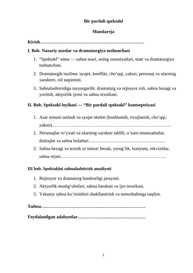 Bir Pardali Spektakl