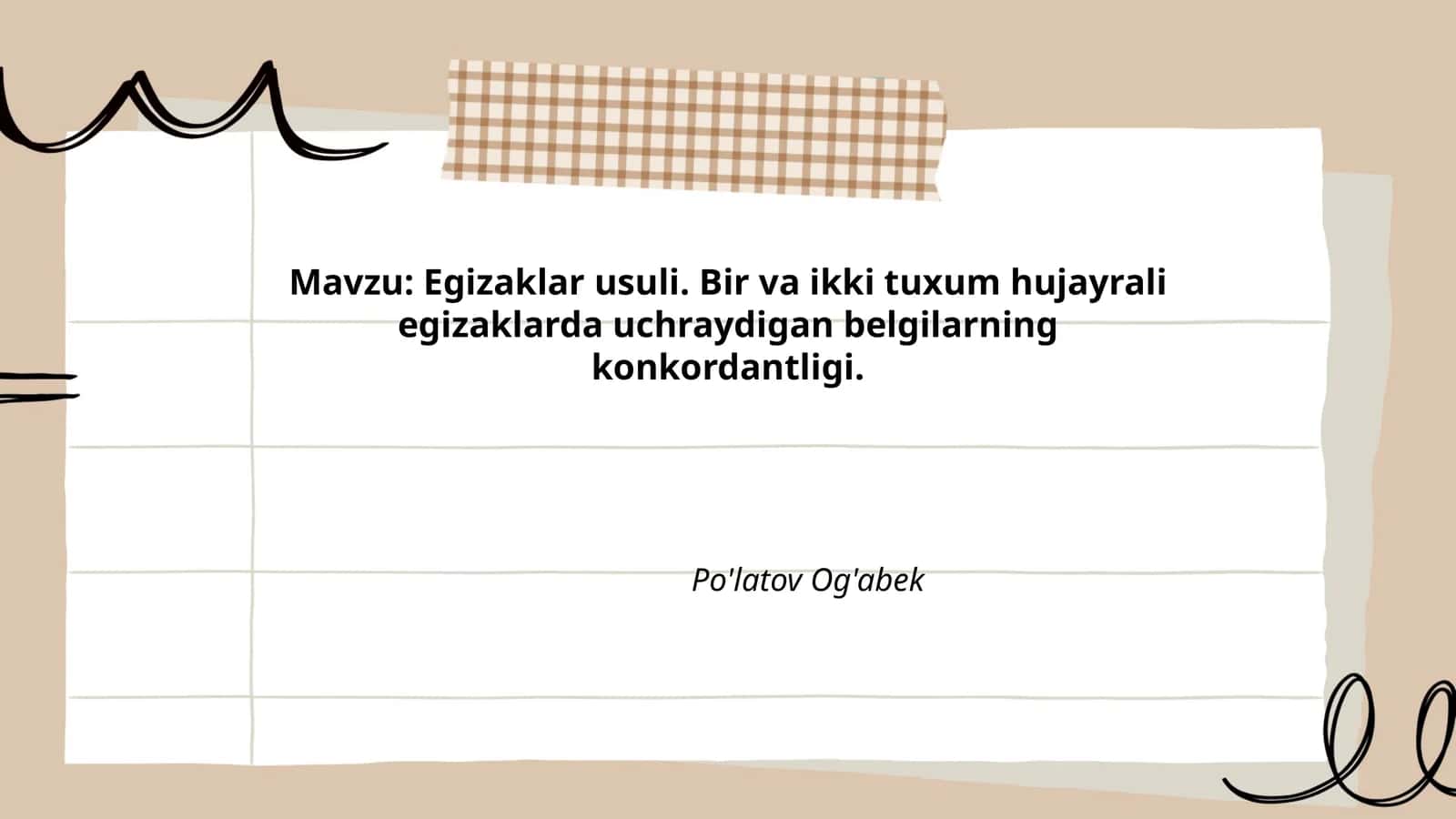 Egizaklar Usuli