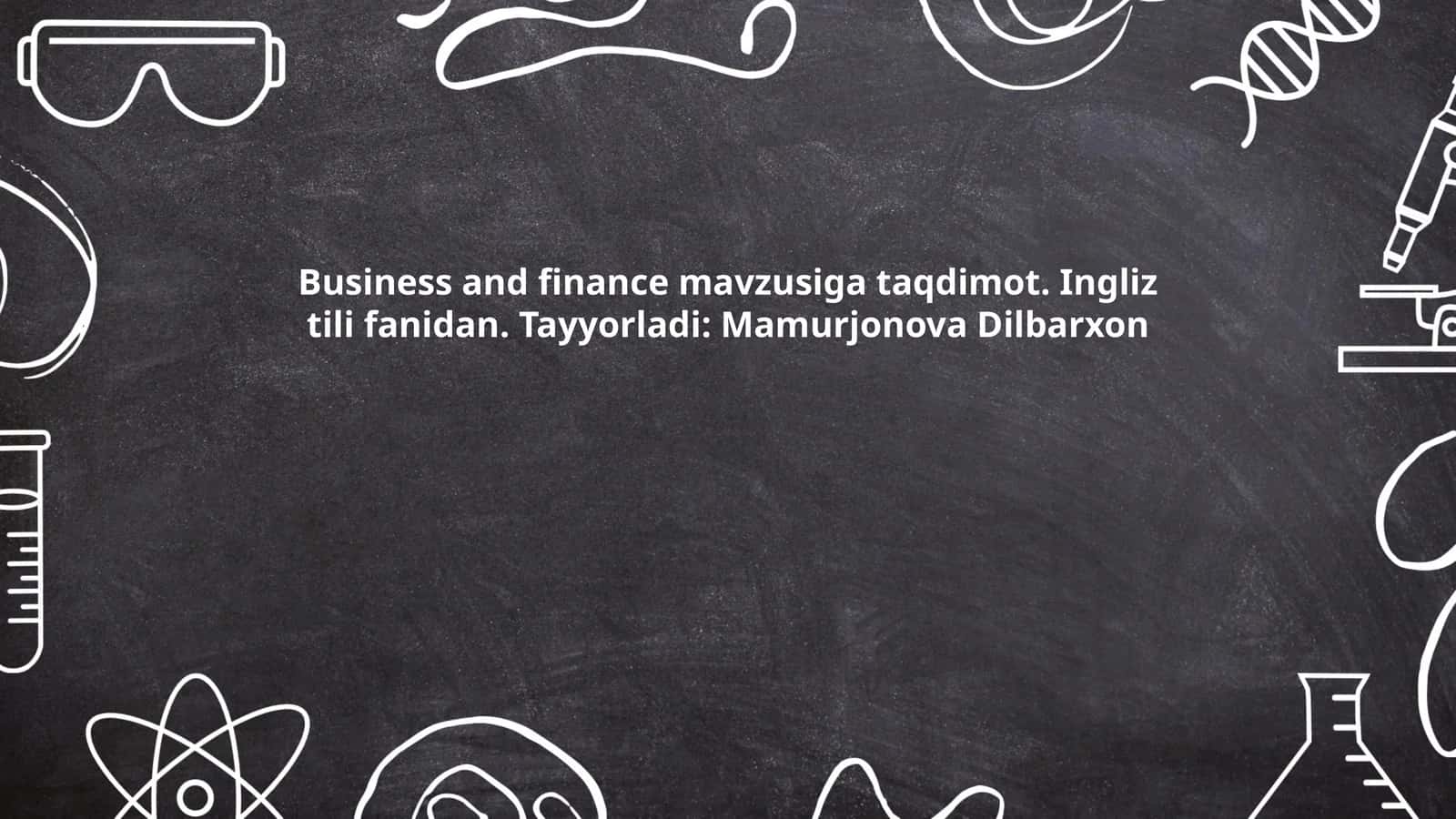 Business Management mavzusi
