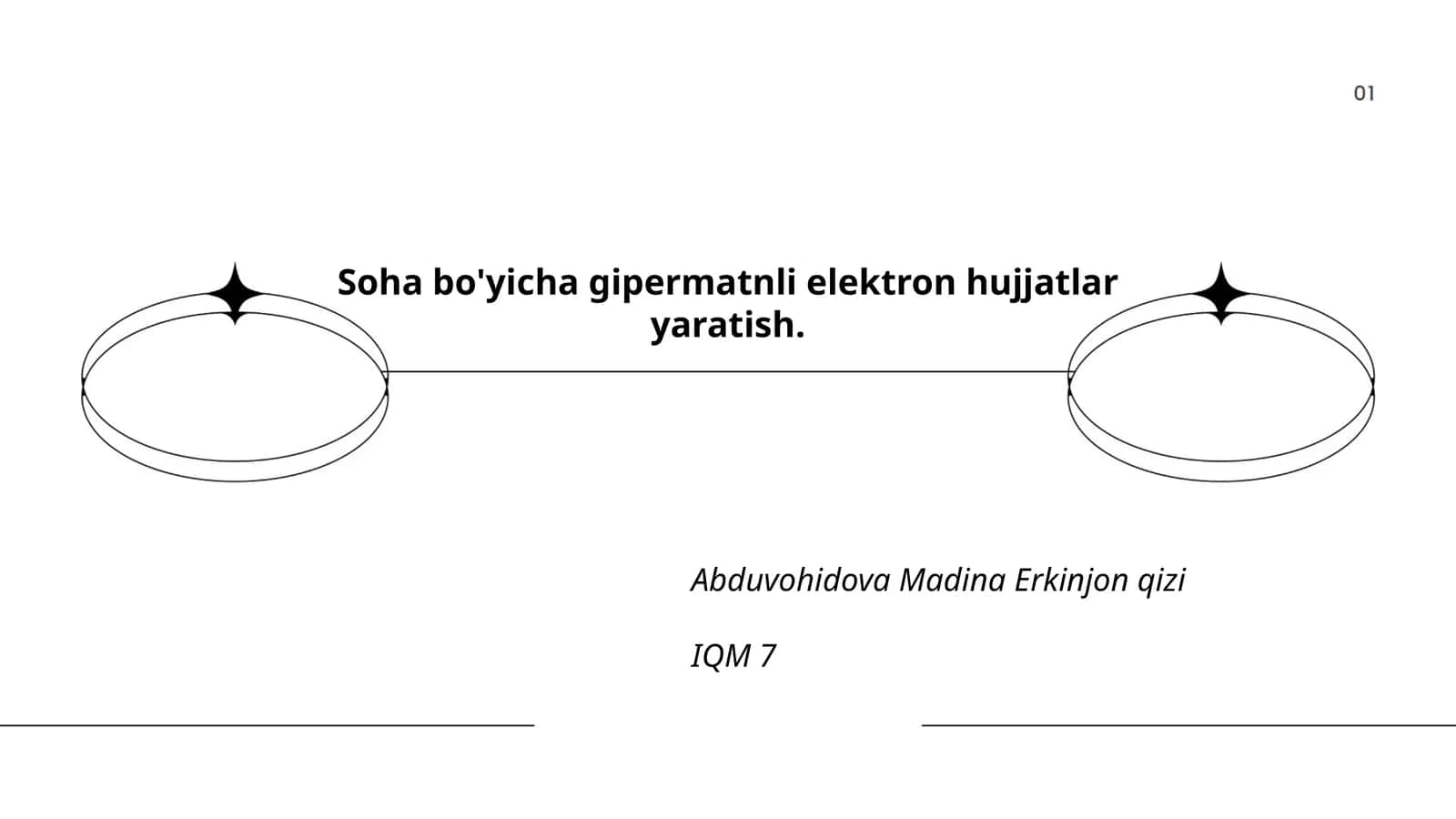 Soha bo'yicha gipermatnli elektron hujjatlar yaratish