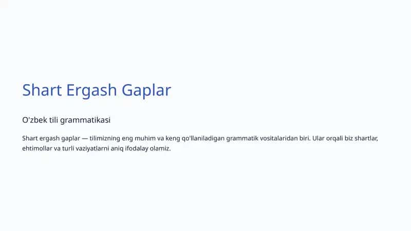 Shart Ergash Gaplar