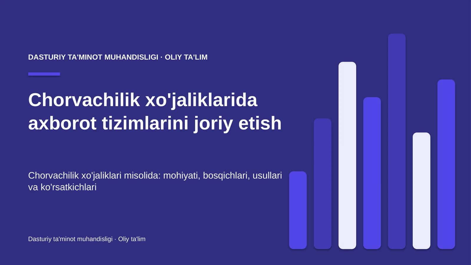 chorvachilik xo'jaliklarida axborot tizimlarini joriy etish 3089